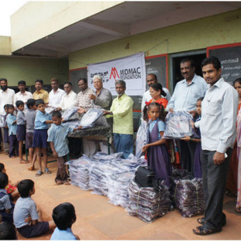 Distribution of school bags Image